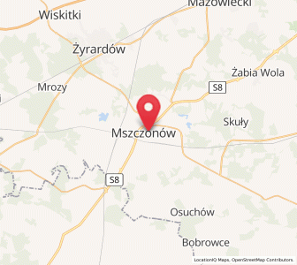 Mapa: Mszczonów, województwo mazowieckie