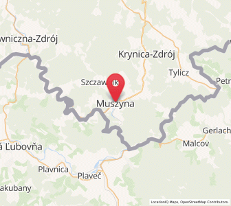Mapa: Muszyna, województwo małopolskie