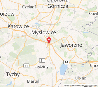 Mapa: Mysłowice, Województwo śląskie