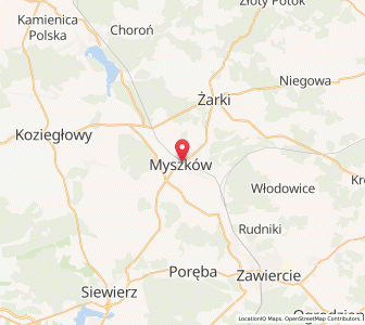 Mapa: Myszków, Województwo śląskie