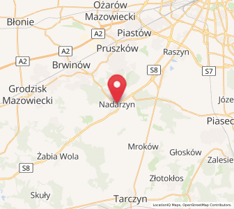 Mapa: Nadarzyn, województwo mazowieckie