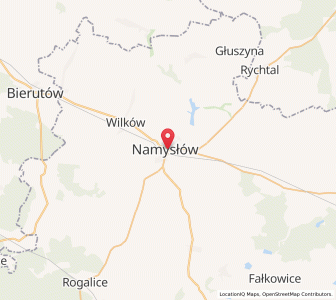 Mapa: Namysłów, województwo opolskie
