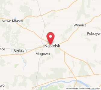 Mapa: Nasielsk, województwo mazowieckie