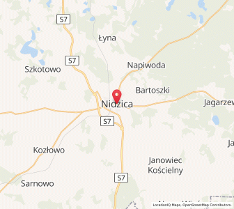 Mapa: Nidzica, województwo warmińsko-mazurskie