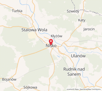 Mapa: Nisko, województwo podkarpackie