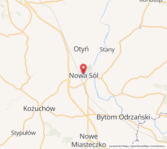 Mapa: Nowa Sól, Województwo lubuskie