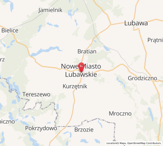 Mapa: Nowe Miasto Lubawskie, województwo warmińsko-mazurskie
