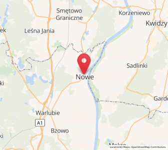 Mapa: Nowe, województwo kujawsko-pomorskie