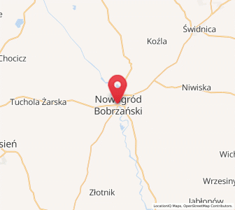 Mapa: Nowogród Bobrzański, województwo lubuskie
