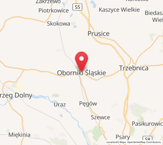 Mapa: Oborniki Śląskie, województwo dolnośląskie