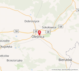 Mapa: Oleśnica, Województwo dolnośląskie