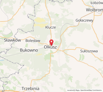 Mapa: Olkusz, Województwo małopolskie