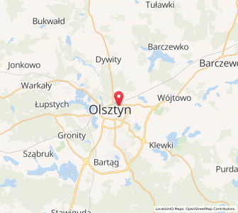Mapa: Olsztyn, Województwo warmińsko-mazurskie