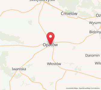 Mapa: Opatów, województwo świętokrzyskie