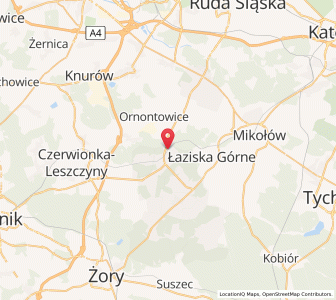 Mapa: Orzesze, województwo śląskie