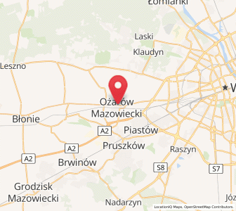 Mapa: Ożarów Mazowiecki, województwo mazowieckie