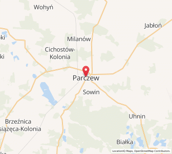 Mapa: Parczew, województwo lubelskie