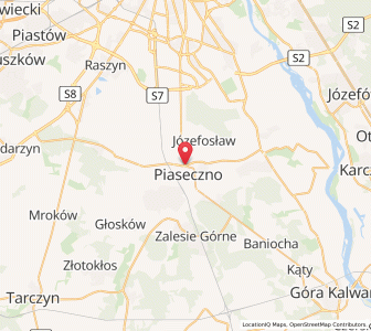 Mapa: Piaseczno, Województwo mazowieckie