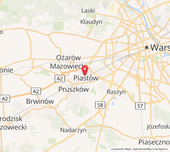 Mapa: Piastów, Województwo mazowieckie