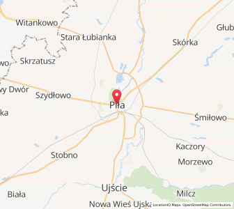 Mapa: Piła, Województwo wielkopolskie