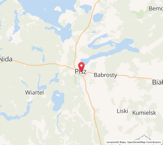 Mapa: Pisz, Województwo warmińsko-mazurskie