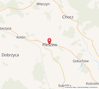 Mapa: Pleszew, województwo wielkopolskie
