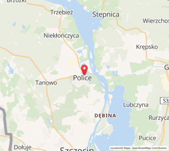 Mapa: Police, Województwo zachodniopomorskie