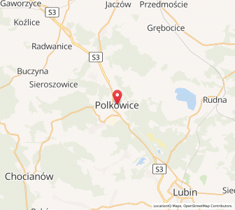 Mapa: Polkowice, Województwo dolnośląskie
