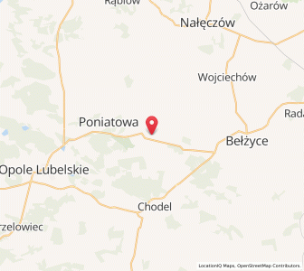 Mapa: Poniatowa, województwo lubelskie