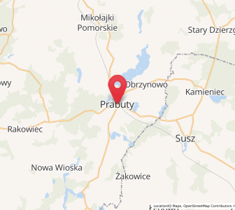 Mapa: Prabuty, województwo pomorskie