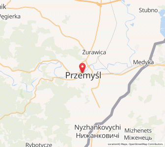 Mapa: Przemyśl, Województwo podkarpackie