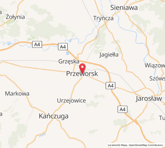 Mapa: Przeworsk, województwo podkarpackie