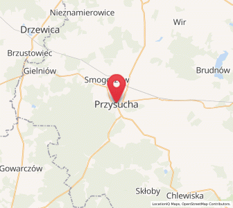 Mapa: Przysucha, województwo mazowieckie