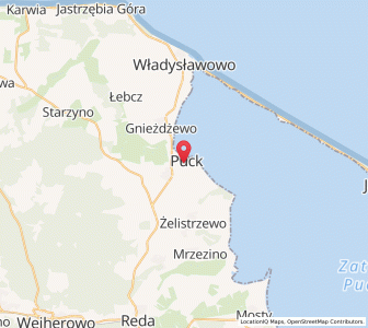 Mapa: Puck, województwo pomorskie