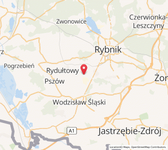Mapa: Radlin, województwo śląskie