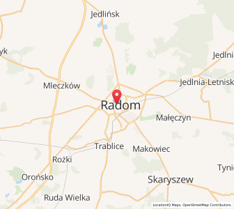 Mapa: Radom, Województwo mazowieckie