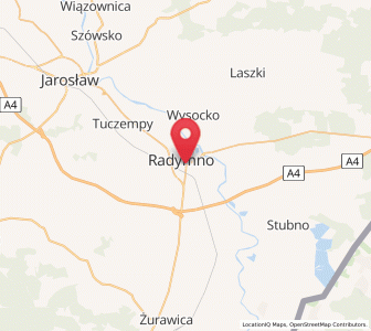 Mapa: Radymno, województwo podkarpackie