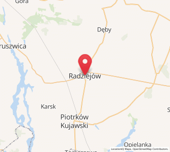 Mapa: Radziejów, województwo kujawsko-pomorskie