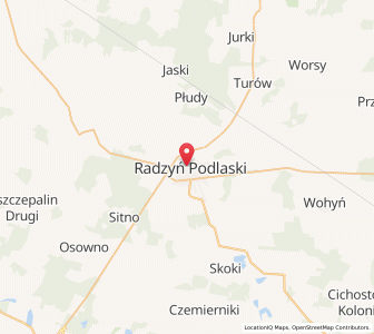 Mapa: Radzyń Podlaski, województwo lubelskie