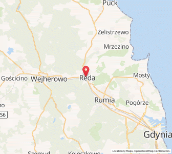 Mapa: Reda, województwo pomorskie
