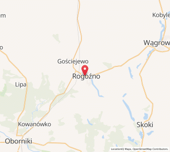 Mapa: Rogoźno, województwo wielkopolskie