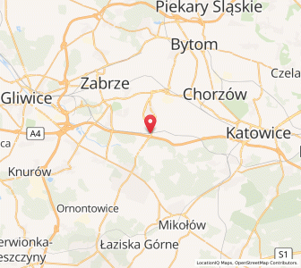 Mapa: Ruda Śląska, Województwo śląskie