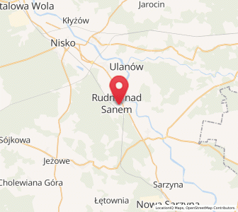 Mapa: Rudnik nad Sanem, województwo podkarpackie