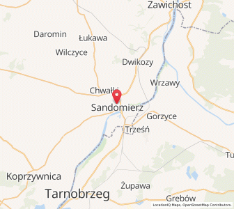 Mapa: Sandomierz, Województwo świętokrzyskie