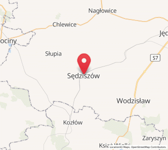 Mapa: Sędziszów, województwo świętokrzyskie