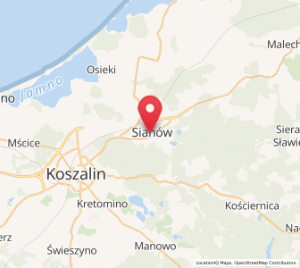 Mapa: Sianów, województwo zachodniopomorskie