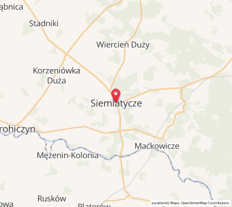 Mapa: Siemiatycze, województwo podlaskie