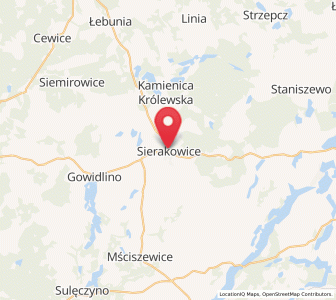 Mapa: Sierakowice, województwo pomorskie