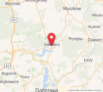 Mapa: Siewierz, województwo śląskie
