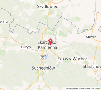Mapa: Skarżysko-Kamienna, Województwo świętokrzyskie